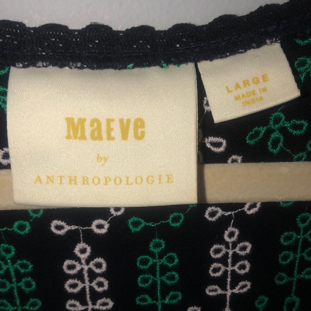 Maeve X Anthropologie sz L embroidered peplum top! - Picture 2 of 7